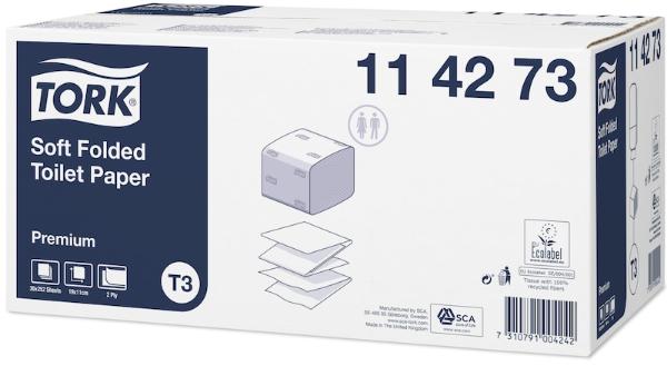 TORK PREM TOILET PAPER FOLDED 2W (30BIND)#114273