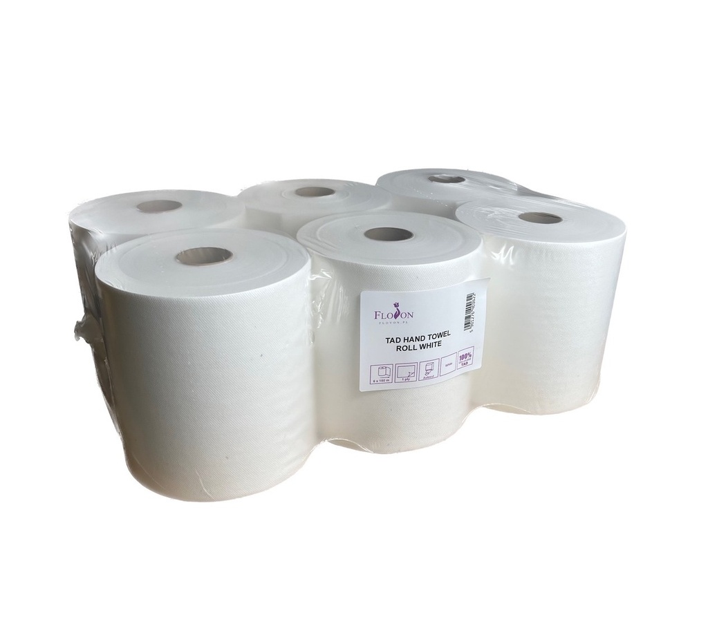 FLOVON TAD H.TOWEL ROLL 150MB WHITE (6ROL)#66170