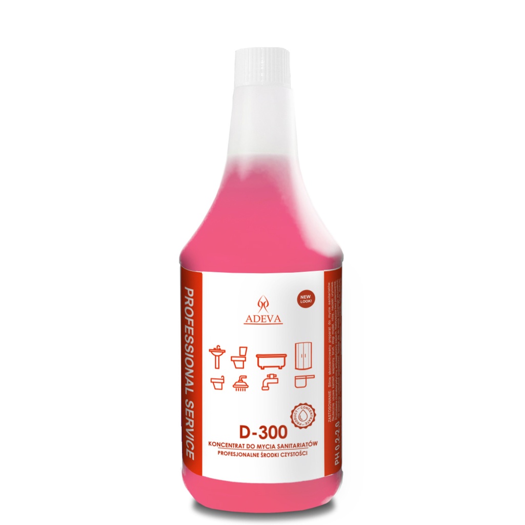 ADEVA D-300 1L - ŻEL DO CODZIENNEGO  MYCIA SANITARIATÓW 1L