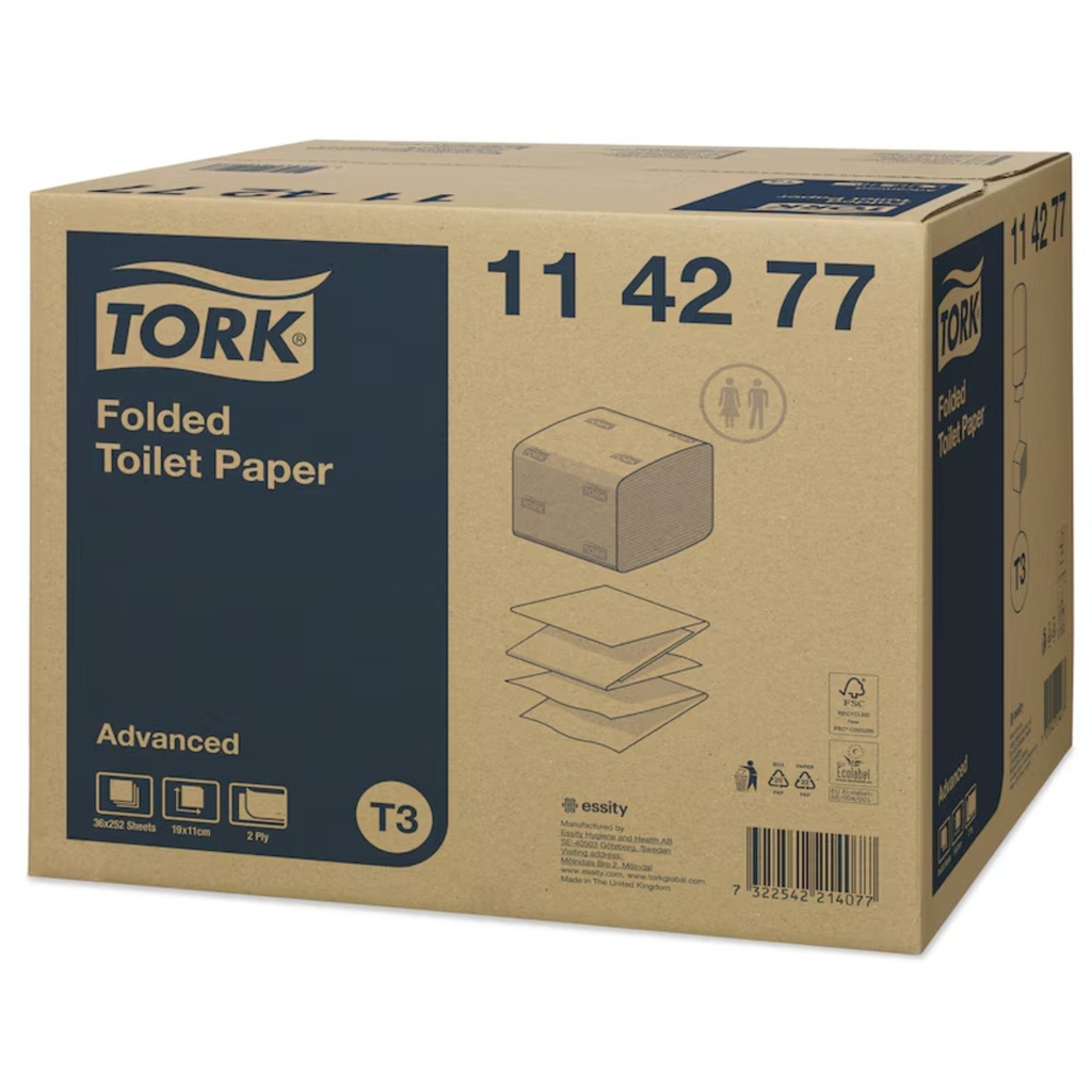 TORK ADV TOILET PAPER FOLDED (36 BIND) #114277